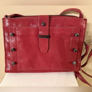 Botkier Warren City Leather Crossbody~ Polished leather grain NWT